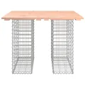 Banc jardin design gabion 100x102x72 cm bois massif de douglas
