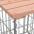 Banc de jardin design gabion 244x71x65,5 cm bois massif douglas