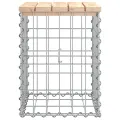 Banc de jardin design de gabion 33x31x42 cm bois massif de pin