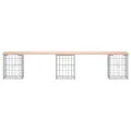Banc de jardin design de gabion 203x31x42 cm bois massif de pin