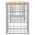 Banc de jardin design de gabion 203x31x42 cm bois massif de pin