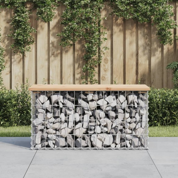 Banc de jardin design de gabion 83x31,5x42cm bois massif de pin