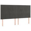 cadre de lit et matelas Gris foncé 160x200cm Velours