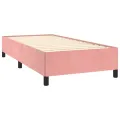 cadre de lit avec matelas Rose 90x200 cm Velours
