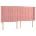 cadre de lit matelas et LED Rose 180x200 cm Velours