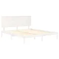 Cadre de lit Blanc Bois massif 150x200 cm Très grand
