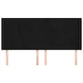 Tête de lit avec oreilles Noir 203x16x118/128 cm Velours