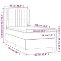 cadre de lit avec matelas Noir 90x200 cm Tissu