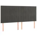 Cadre de lit avec tête de lit Gris foncé 180x200 cm Velours