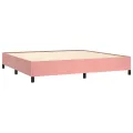 cadre de lit avec matelas Rose 200x200 cm Velours