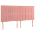 cadre de lit avec matelas Rose 200x200 cm Velours