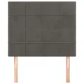 Têtes de lit 2 pcs Gris foncé 90x5x78/88 cm Velours