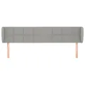 Tête de lit avec oreilles Gris clair 163x23x78/88 cm Tissu