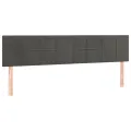 cadre de lit et matelas Gris foncé 180x200cm Velours