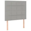 cadre de lit avec matelas Gris clair 80x200 cm Tissu