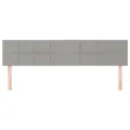Têtes de lit 2 pcs Gris clair 80x5x78/88 cm Tissu