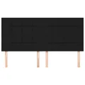 Têtes de lit 4 pcs Noir 90x5x78/88 cm Tissu