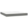 cadre de lit matelas LED Gris foncé 180x200 cm Tissu