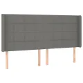 cadre de lit matelas LED Gris foncé 180x200 cm Tissu