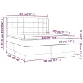cadre de lit matelas LED Gris foncé 180x200 cm Tissu