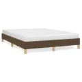 Cadre de lit Marron foncé 160x200 cm Tissu