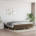 cadre de lit Marron foncé 160x200 cm Tissu