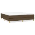 cadre de lit Marron foncé 160x200 cm Tissu