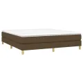 cadre de lit Marron foncé 160x200 cm Tissu