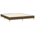 cadre de lit Marron foncé 160x200 cm Tissu