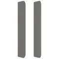 Tête de lit avec oreilles Gris foncé 183x16x118/128 cm Tissu
