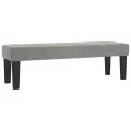 cadre de lit et matelas Gris clair 180x200cm Velours