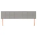 Têtes de lit 2 pcs Gris clair 90x5x78/88 cm Tissu