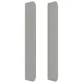 Tête de lit avec oreilles Gris clair 93x16x118/128 cm Tissu