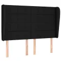 cadre de lit avec matelas Noir 140x200 cm Tissu