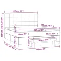 cadre de lit avec matelas Gris foncé 160x200cm Tissu