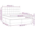 cadre de lit avec matelas Noir 160x200 cm Tissu