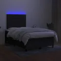 cadre de lit et matelas et LED Noir 120x200 cm Tissu