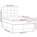 cadre de lit et matelas et LED Noir 120x200 cm Tissu