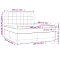 cadre de lit et matelas et LED Gris foncé 180x200 cm