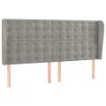 cadre de lit matelas et LED Gris clair 200x200 cm