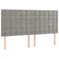 Tête de lit à LED Gris clair 200x5x118/128 cm Velours