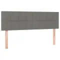 cadre de lit avec matelas Gris foncé 140x200cm Tissu