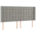 cadre de lit et matelas Gris clair 200x200cm Velours