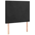 cadre de lit et matelas LED Noir 120x200 cm Velours