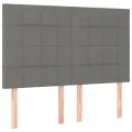 cadre de lit avec matelas Gris foncé 140x200cm Tissu