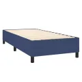 cadre de lit avec matelas Bleu 90x200 cm Tissu