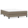 cadre de lit avec matelas Taupe 160x200 cm Tissu
