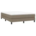 cadre de lit avec matelas Taupe 160x200 cm Tissu
