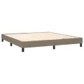 cadre de lit avec matelas Taupe 160x200 cm Tissu
