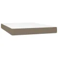 cadre de lit avec matelas Taupe 160x200 cm Tissu
